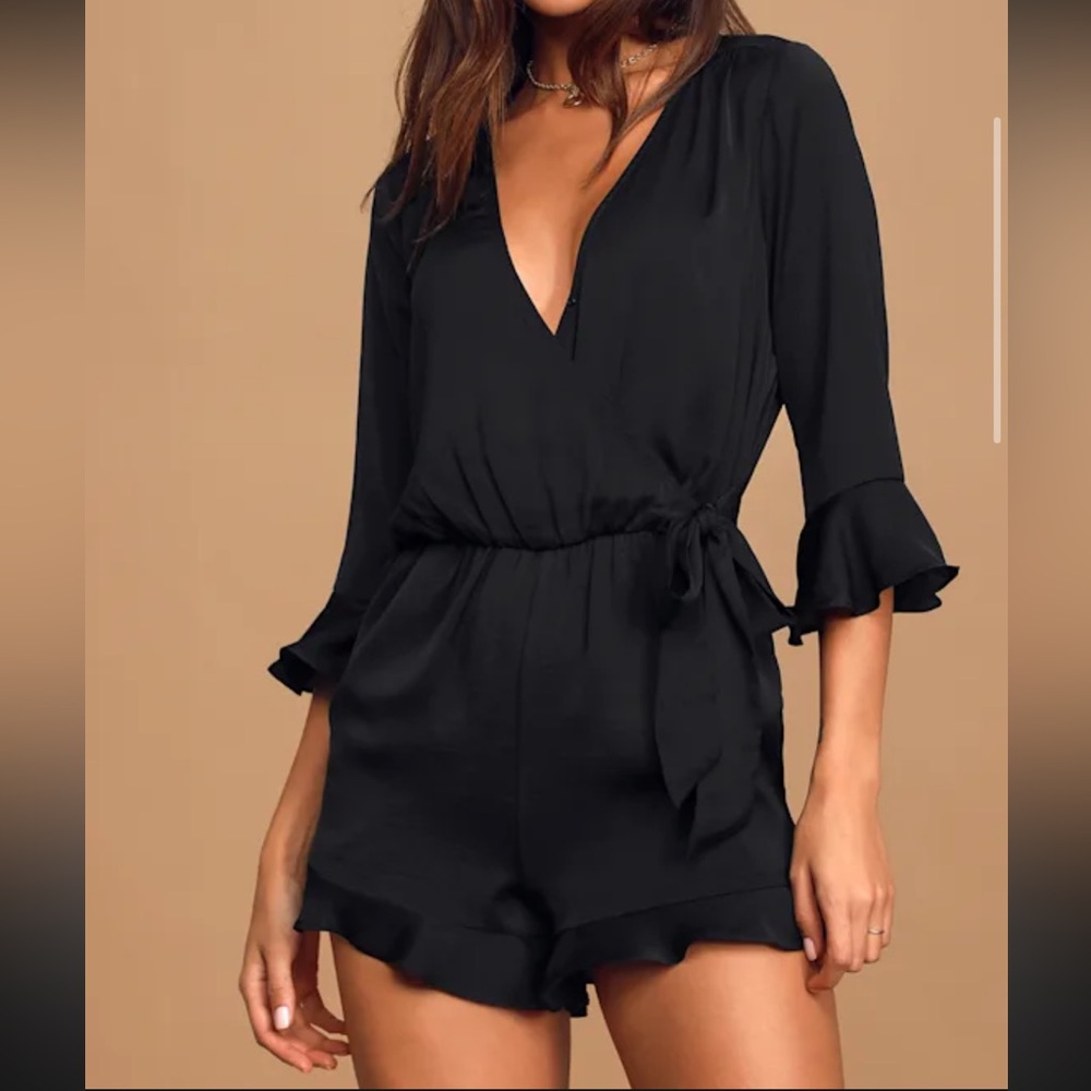 Lulu's Black Ruffled Romper